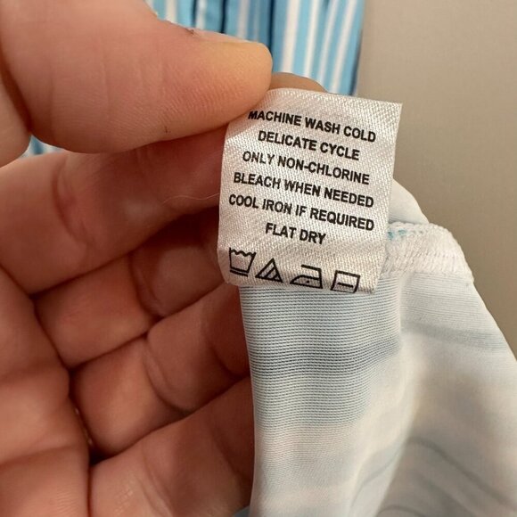 Cabana Life Nautical Tie Waist Maxi Dress Size Small Blue Stripe NWT Beach - Picture 9 of 11